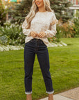 Aimee Detail Ribbed Trim Sweatshirt