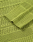 Crochet Knit Oversize Open Front Cardigan