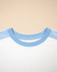 Colorblock Exposed Seam Crew Neck T-Shirt