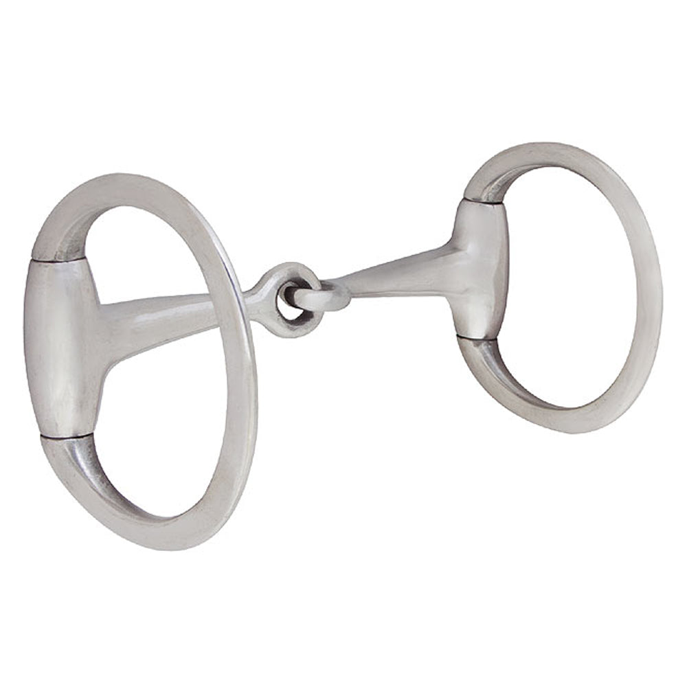 HILASON Stainless Steel Eggbut Horse Bit | 5-3/4” Snaffle Mouth w/ 2-3/4” Flat Dee Rings | Durable Western Training Bit for Gentle Control &amp; Communication