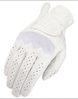 Heritage Spectrum Show Horse Riding Equestrian Glove Leather White