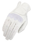 Heritage Spectrum Show Horse Riding Equestrian Glove Leather White