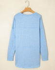 Kahlani Terry Raw Hem Long Sleeve Top