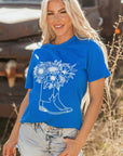 Sunflower Boots Western Fashion Tee
