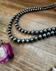 NFR Collection Necklace – Graduated Sterling Silver Pearls 6mm to 16mm – 45"