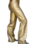SIGNATURE TROUSERS - GOLD METALLIC