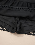 Plus Size Boho Frilled Elastic Waist Shorts