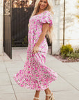 Raina Sleeve Flowy Long Dress