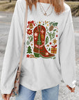 Evangeline Rib Drop Shoulder Sweatshirt