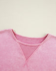 Mineral Wash Drop Shoulder Pullover Sweatshirt