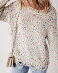 Isabel Confetti Distressed Knit Sweater