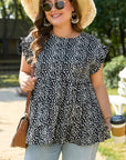 Danielle Back Tiered Flowy PLUS Blouse