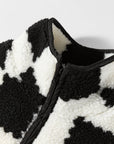 Checker Sherpa Collared Jacket Vest