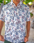 Lightweight Tahitian White Pareu Cotton Poly Blend