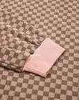 Checker Long Sleeve Pullover and Shorts Set