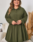 Catherine Ruffle Hem Mini PLUS Dress