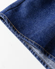 Denim Shirt Collar Long Sleeve Mini Dress