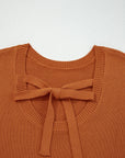 Solid Ribbed Drop Shoulder Sweater