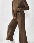Textured Top and Pants Set