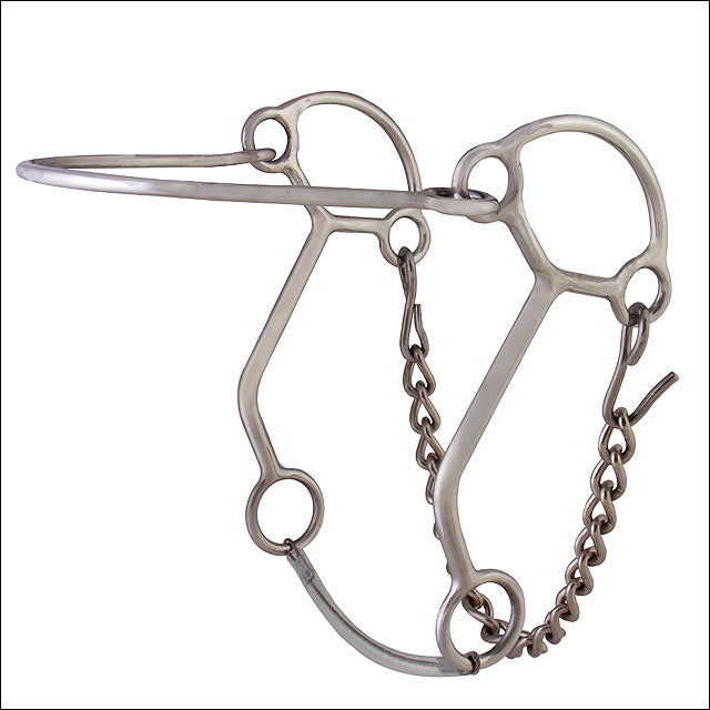 7 Inch Hilason W. Stainless Steel Iron Nose Hackamore H. Bit – Hilason