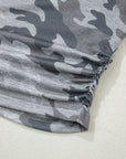 Camo Short Sleeve Round Neck T-Shirt