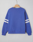 Varsity Stripe Drop Shoulder Oversized Sweatshirt