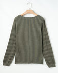 Zelda Rib Textured Knit Top