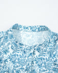 Floral Puff Sleeve Button-Up Shirt