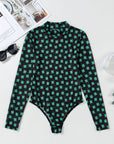St Patrick Shamrock Mesh Long Sleeve Bodysuit