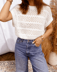 Rayna Out Knit Dolman Sweater