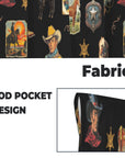 Vintage Cowboy Collage Western Curtains 28" x 40" Made in America