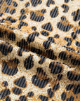 Leopard Sequin Short Sleeve Top