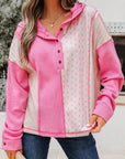 Hollievi Patchwork Hooded Oversize Pullover