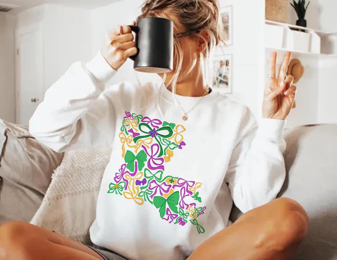 Louisiana bow state tee &amp; sweatshirt