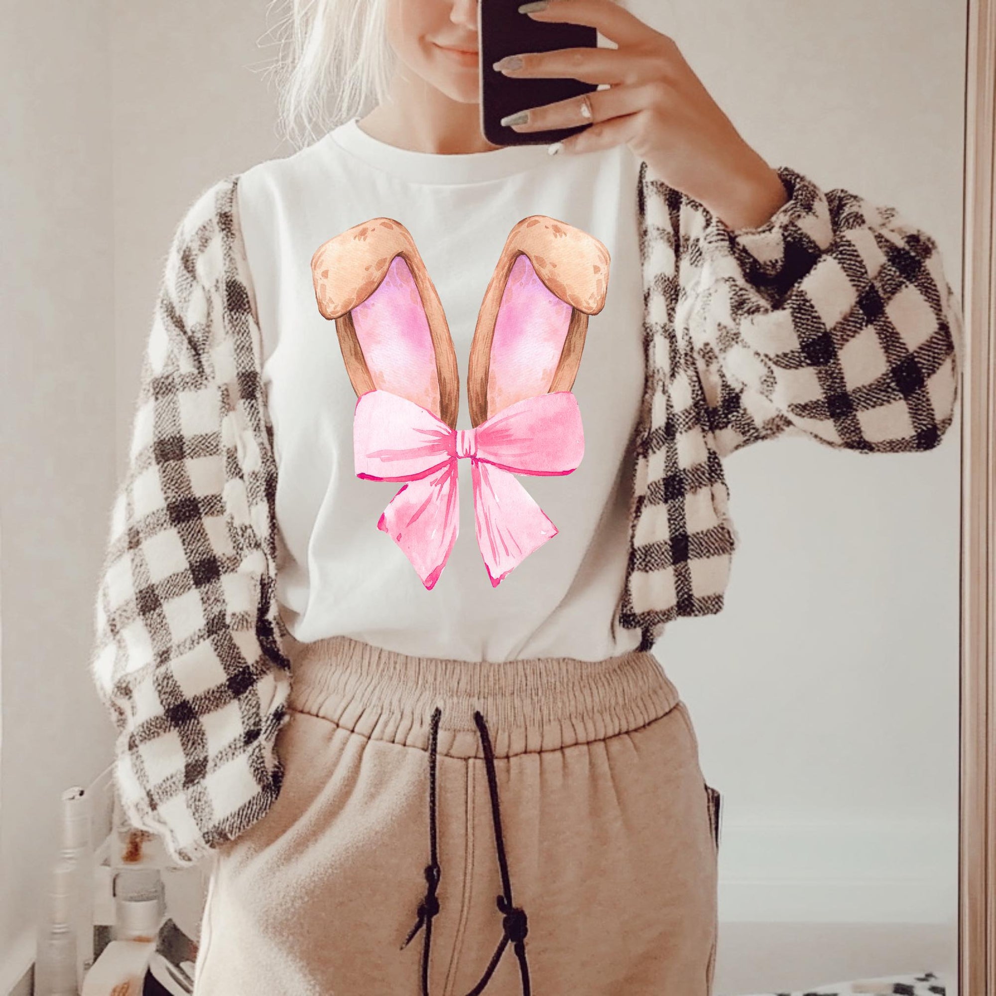 Bunny ears &amp; bows tee &amp; sweatshirt