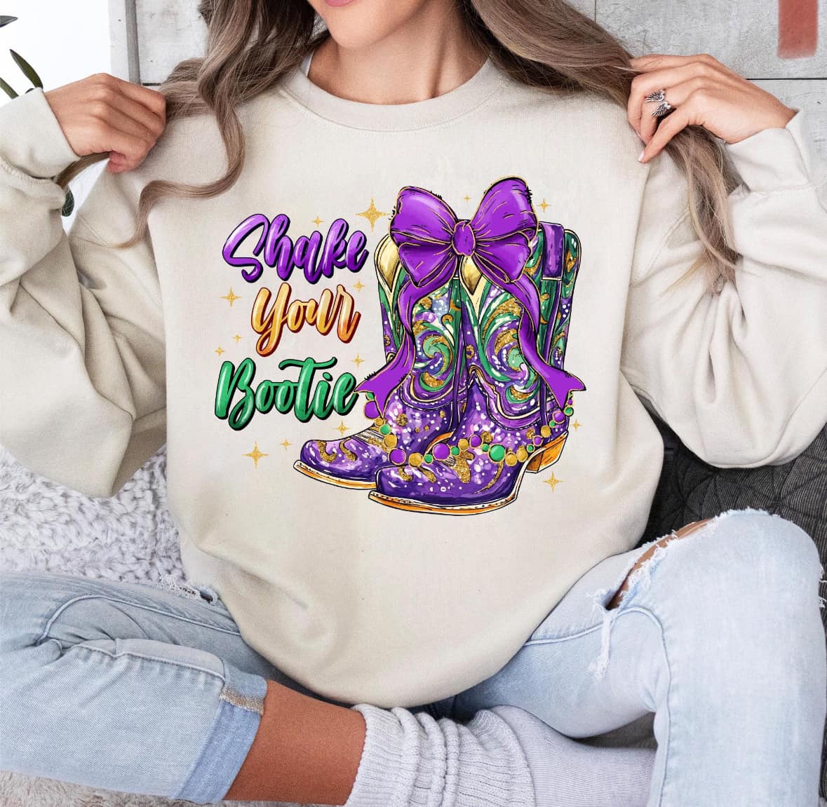 Shake your booty mardi gras tee &amp; sweatshirt