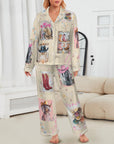 Baha Ranch Danilo Painted Cowgirl Satin Long Pajamas