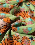 Tiger Floral Collared V-Neck Shirt