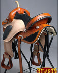 Hilason Flex Tree Western Horse Saddle American Leather Trail Barrel Racing By