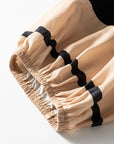 Plus Size Colorblock Stripe Trim V-Neck Dress