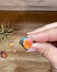 Heart Ring - Size 6 1/2 -Dahlia ring and sterling silver