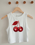 Leopard Cherries Cropped Tank