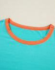 Colorblock Patchwork Long Sleeve Top