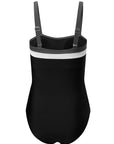 Colorblock Square Neckline One-Piece Swimsuit