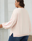 Laila Bow Lantern Sleeve Oversized Sweatshirt