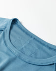 Ribbed Cap Sleeve Crewneck Shirt