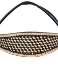 HILASON Western Horse Headstall Breast Collar Set Tack Genuine American Leather Basket Weave Rough Out Dark Brown