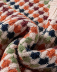 Multicolour Dotty Striped Pattern Knit Drop Shoulder Sweater