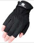 Heritage Tech-Lite Riding Gloves Horse Equestrian Black 3/4 Finger