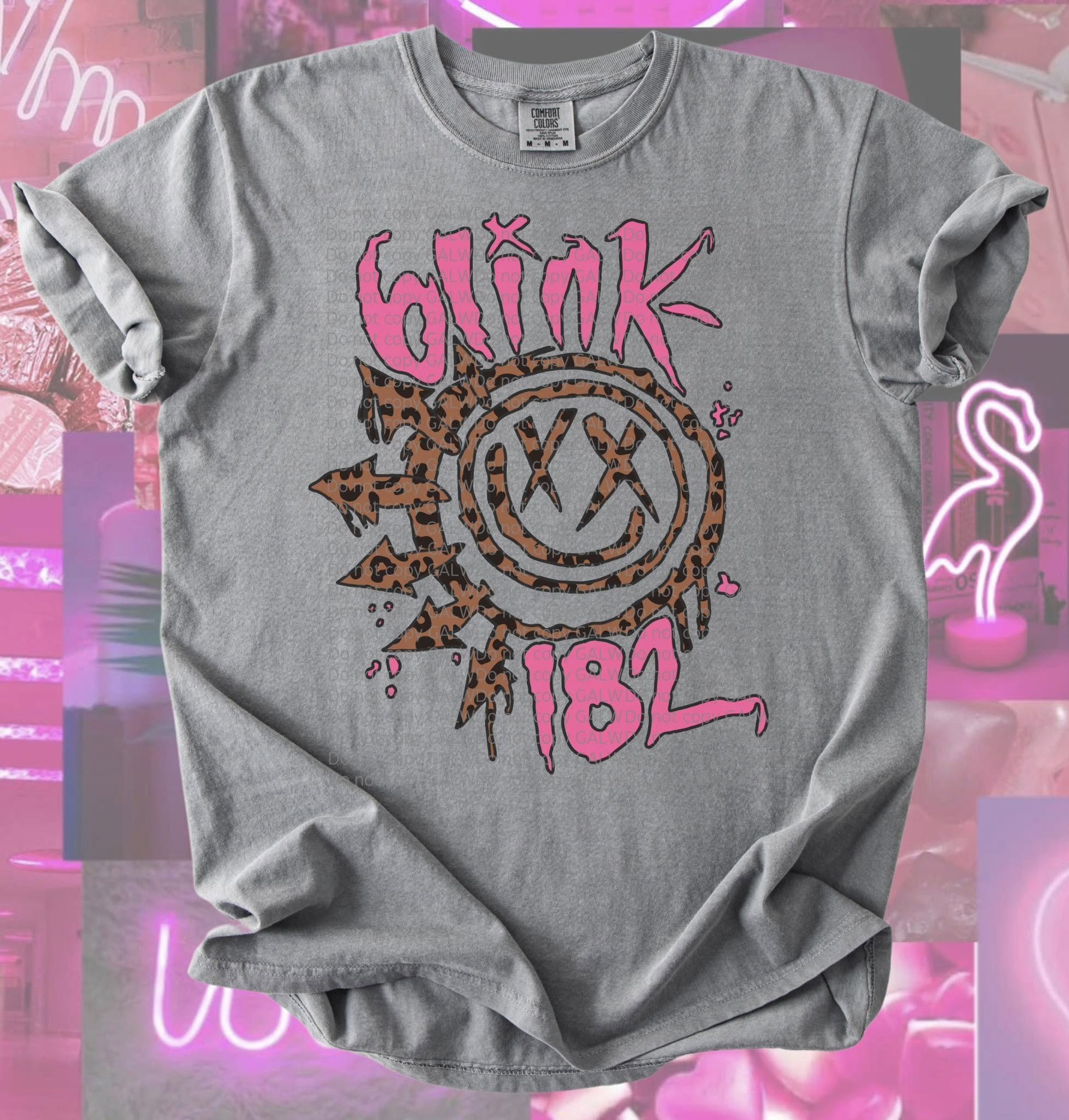 Leopard &amp; hot pink blink tee or sweatshirt